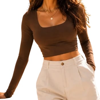 Blusa Cropped Feminina Poliamida Manga Longa Premium