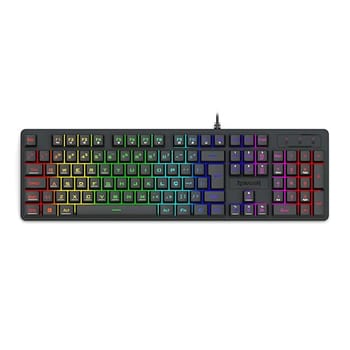 Teclado Membrana Gamer Redragon Netherbane Preto RGB K521-RGB