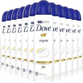 Dove 12 Unidades Desodorante Antitranspirante Aerossol Original 150ml