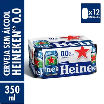 Cerveja 0.0% De Álcool Pacote 12 Latas 350ml Heineken