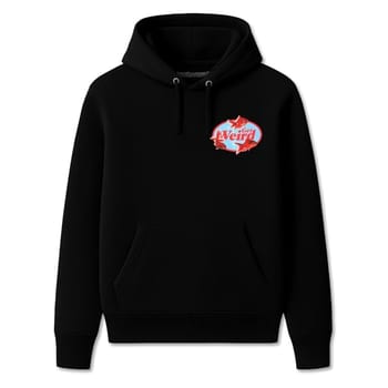 Get Weird Moletom com capuz Gold Fish, Funky Streetwear para homens, mulheres, unissex, mistura de algodão, preto, 2GG