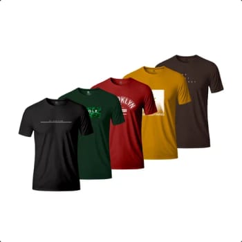 Kit 5 Camisas Camisetas Masculinas Atacado Envio Imediato