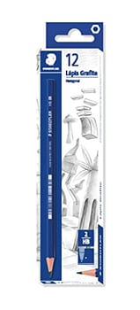 STAEDTLER Lápis grafite, Hexagonal HB, caixa com 12 un - 170 HB-3, Multicolorido