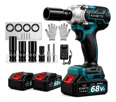 Chave Impacto Kinetx 880nm Brushless 21v+2 Bat Kit Completo