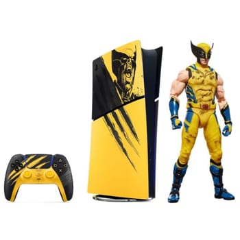 Bundle PlayStation 5 Slim Disk Pacote Edição Limitada Wolverine + Figura Marvel Legends Hasbro Wolverine