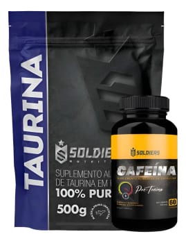 Kit: Taurina 500g + Cafeína 60 Caps