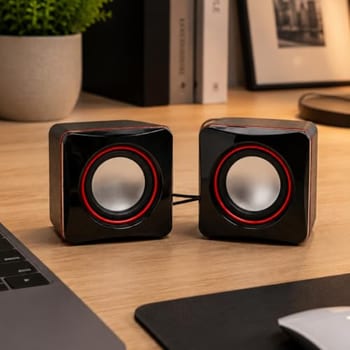 Caixa De Som Para PC Computador Multimídia USB Estéreo Compacta Áudio Potente Controle Volume Design