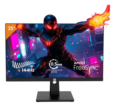 Monitor Gamer Haiz 25'' Ips Fhd 144hz 0.5ms Hdmi Dp Vesa Preto