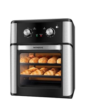 MONDIAL Fritadeira Air Fryer Forno Oven Analógica 12L, Preto, 2000W, 110V - AFON-12L-AB