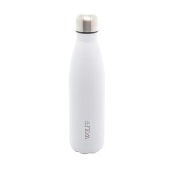 WOLFF - Garrafa Térmica de Aço Inox Branca com Parede Dupla - 500ml - Linha Ice