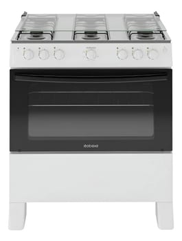 Fogão Itatiaia Star New 6 Bocas Branco Com Mesa de Inox e Acendimento Automático