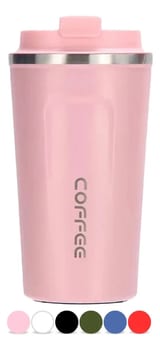 Copo Termico Café Cerveja Chá Garrafa Caneca Inox 510ml Cor Rosa Coffee