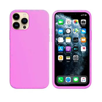 Capinha Colorida Compatível Com iPhone 14 PRO Vermelha ,Preta, Laranja, Amarela, Azul, Rosa, Pink, Branca, Lilás, Marrom, Verde, Roxo, Bordô, Case