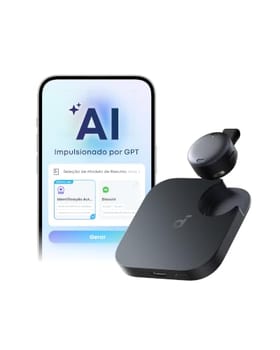 Anker soundcore Work Gravador de Voz com IA, 64 GB, Certificado MFi, 32h