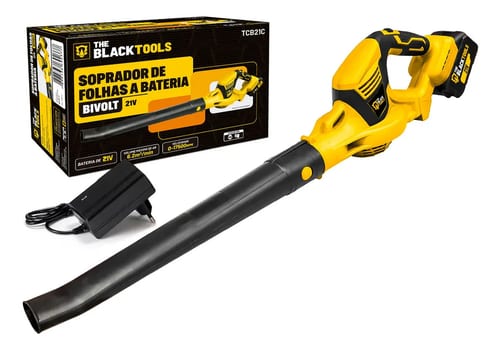 Soprador de folhas a bateria elétrico cor amarelo tcb21c The Black Tools