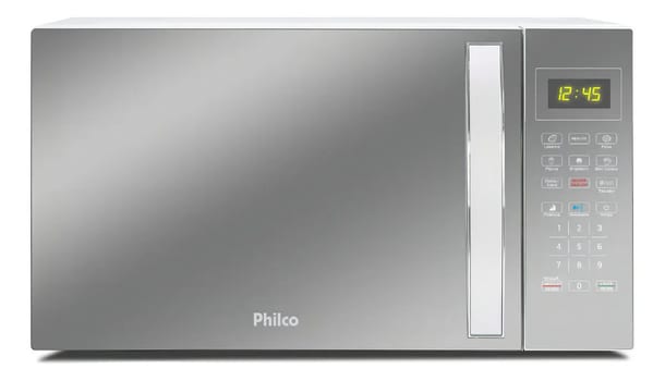 Micro-ondas 33L Philco Espelhado/Branco 1400W 220V PMO38E