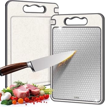 LUMAI Tabua de Cortar Monaco de Aço Inoxidável 304 Legitimo, Espessura 0.5mm, Utensilio de Cozinha Premium