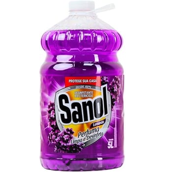 Sanol Desinfetante Líquido Para Uso Geral Lavanda 5 Litros Roxo