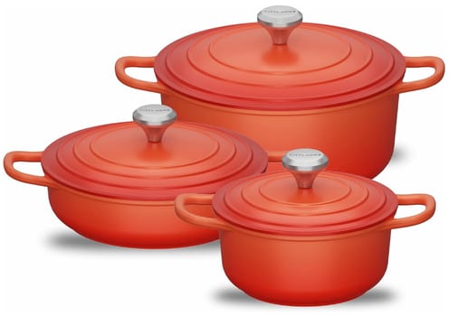 Jogo De Panelas 3 Caçarolas Indução Antiaderente Ceramica