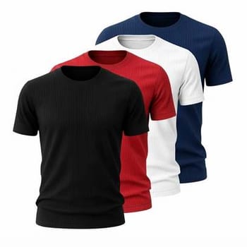 Kit 4 Camisetas Canelada Americana Masculina Ribana Premium