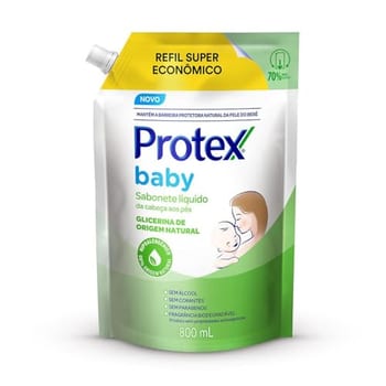 Protex Baby Glicerina Natural Sabonete Líquido Refil, 800ml