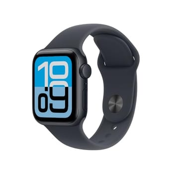 Apple Watch SE 3 GPS, Caixa em alumínio meia‑noite de 40 mm com Bracelete desportiva meia‑noite - M/G