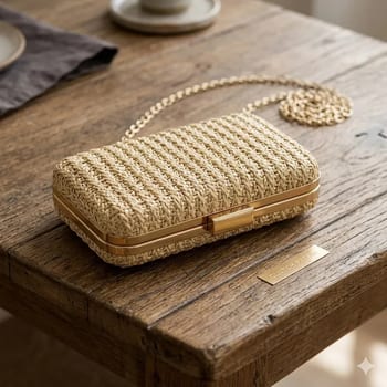 Bolsa Clutch Feminina Palha Chic Festa Casamentos Evento Com Alça Bege Artestore