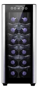 Adega de vinho climatizada Electrolux 12 garrafas Uma Porta Acabamento em Alumínio ACB12 Bivolt