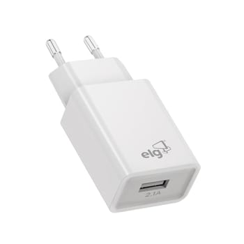 Carregador USB de Parede Bivolt e Universal Branco - WC1AE ELG