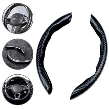 Capa Tampa De Volante Fina Fibra Carbono Design Premium Protetor Antiderrapante Universal