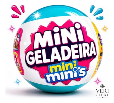 Bola Surpresa Mini Brands Esfera Cápsula Colecionável Miniatura Enche A Geladeira Veri Cluxe