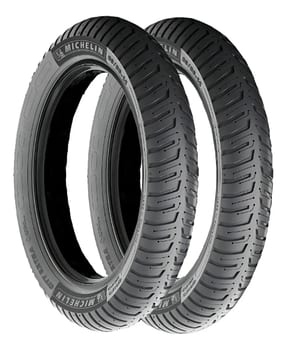 Pneus Dianteiras/traseiras Para Moto Michelin City Extra Pneu Sem Câmara De 80-100-18+90-90-18 S 47 - 175 Kg X 2 Unidades