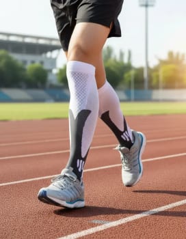 Meia De Compressão Elástica Anti Varizes Esportiva Corrida