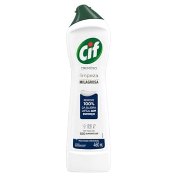 Cif Cremoso Limpeza Milagrosa Remove 100% Da Sujeira 450 Ml