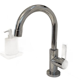 Torneira Lavatorio Lavabo Banheiro Luxo Bica Alta Cromada 1/4 De Volta Balencia