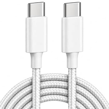 Cabo Carregador Usb-c Tipo C Turbo 60w Carga Rápida Nylon Trançado Premium 1 Metro Reforçado Resistente Compatível Samsung Xiaomi Motorola iPhone 15