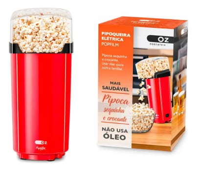 Pipoqueira Elétrica Portátil Sem Óleo Fritura Ar Quente