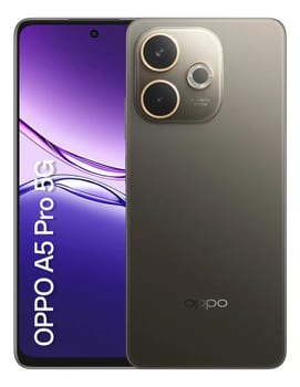 Smartphone OPPO A5 Pro 5G 256GB 8GB Física e 8GB RAM Virtual Bateria 5800 mAh Câmera AI 50MP NFC IP69 Marrom Chocolate