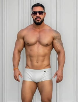 Sunga Tradicional Hoggi Wear Masculina Uv50+ Secagem Rápida Branco M