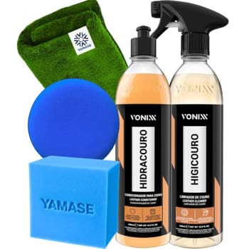 Limpeza e Hidratação de Couro Bancos Sofás Bolsas e jaquetas de Couro Vonixx Hidracouro e Higicouro