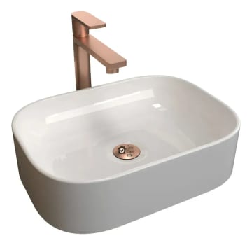 Cuba P/ Banheiro Lavabo Rectangular De Apoio Sobrepor Branco Brilhante Ache Aqui Lar