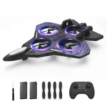 Avião/Drone de Espuma com Controle Remoto, Drone RC com Luzes