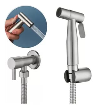 Ducha Higiênica 1/4 Volta Banheiro Luxo Inoxidável 304