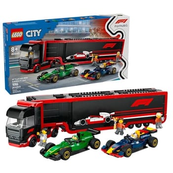 LEGO City Formula 1 Caminhão de F1 com Carros de F1 RB20 e AMR24 60445