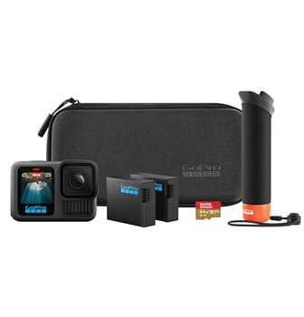 Câmera de Ação GoPro HERO13 Black, 5.3K60, 27MP, HyperSmooth 6.0, GPS, Wi-Fi 6, à Prova d'água 10m com Kit de Acessórios