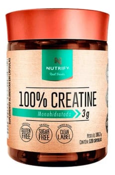 100% Creatine - Nutrify 120 cápsulas