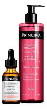 Principia Kit Gel Limpeza Gl-03 + Sérum Niacinamida 10% Seca Dia/noite