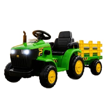 Trator Elétrico Infantil Verde E Amarelo 12v