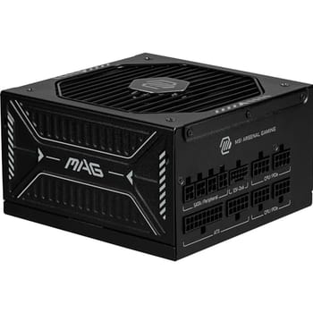 MSI MAG A1000GLS PCIE5 Adaptador de alimentação 1000 W, ouro 80 Plus, ATX 3.1, suporte GPU PCIe 5.1, suporte a GPU nativo 12V-2x6, conector bicolor