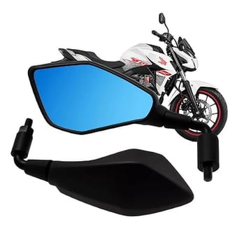 Retrovisor Esportivo Z400 Haste Curta 90° Lente Azul Convexa Rebaixado Universal Honda.